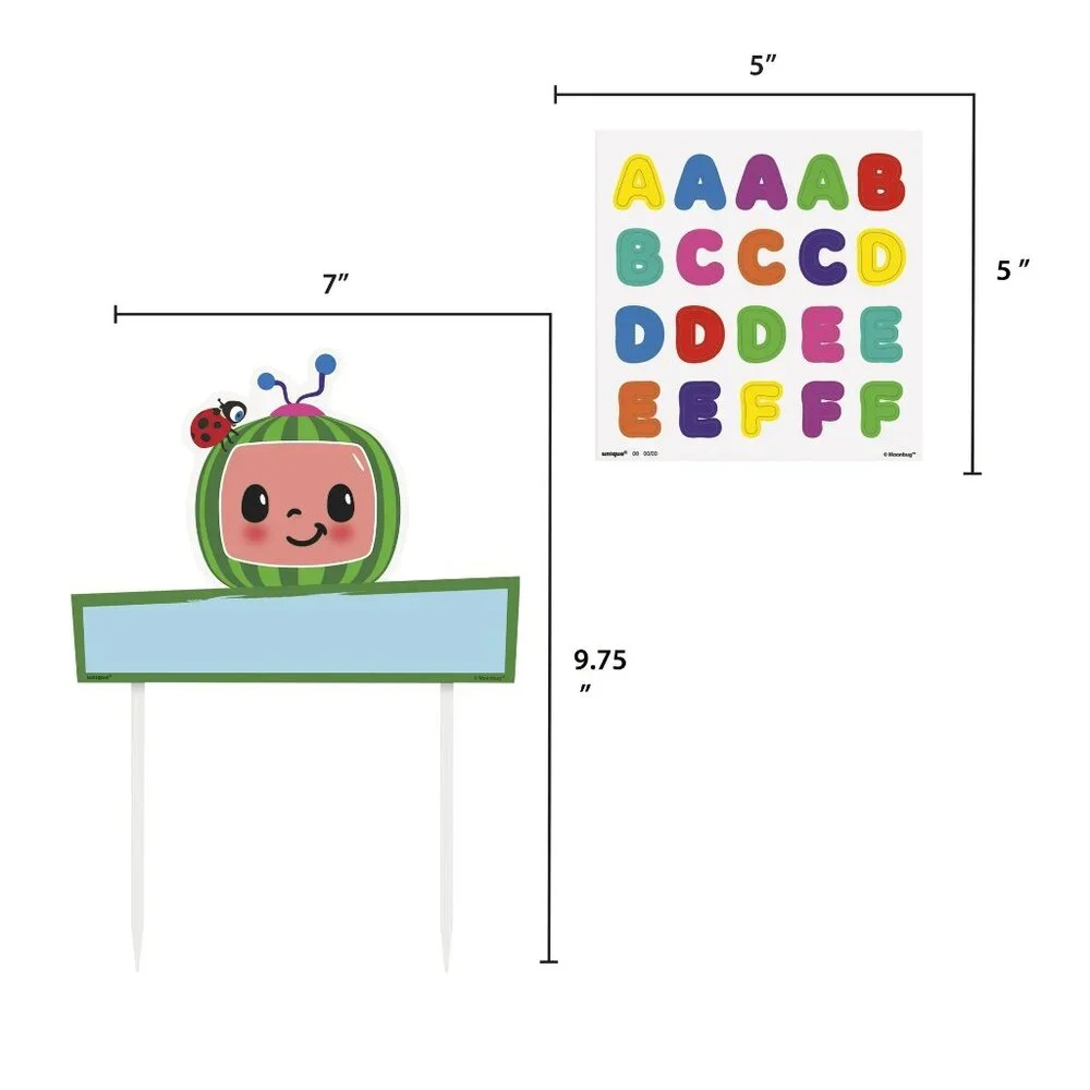DIY Cocomelon 7” x 5” Cake Topper Set